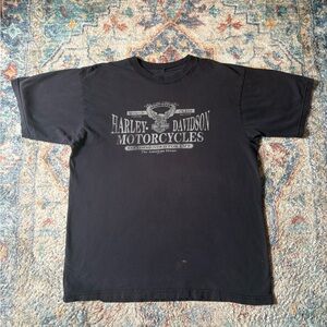 Harley Davidson Biker Spellout Logo T-shirt Size XL
